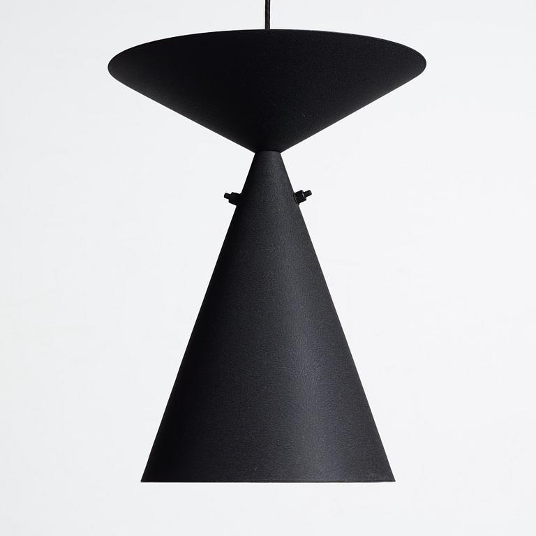Bertil Brisborg, a black lacquered ceiling light, Nordiska Kompaniet, Stockholm 1950's.