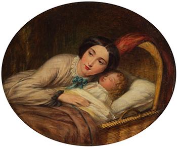 English artist, oil on canvas, signed and dated 1858 verso.