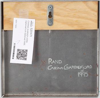CARINA GARDEFJORD, relief, aluminium och siden, signerad och daterad 1995.