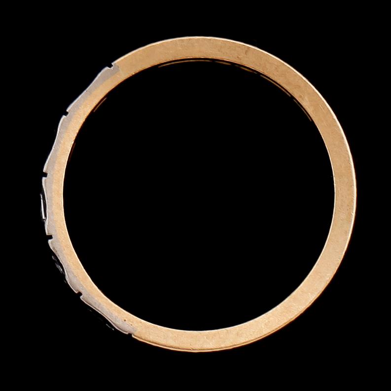 RING, 18 k guld och diamanter 0.10 ct enligt gravyr, svenska stämplar 1972. Total vikt ca 4 g.