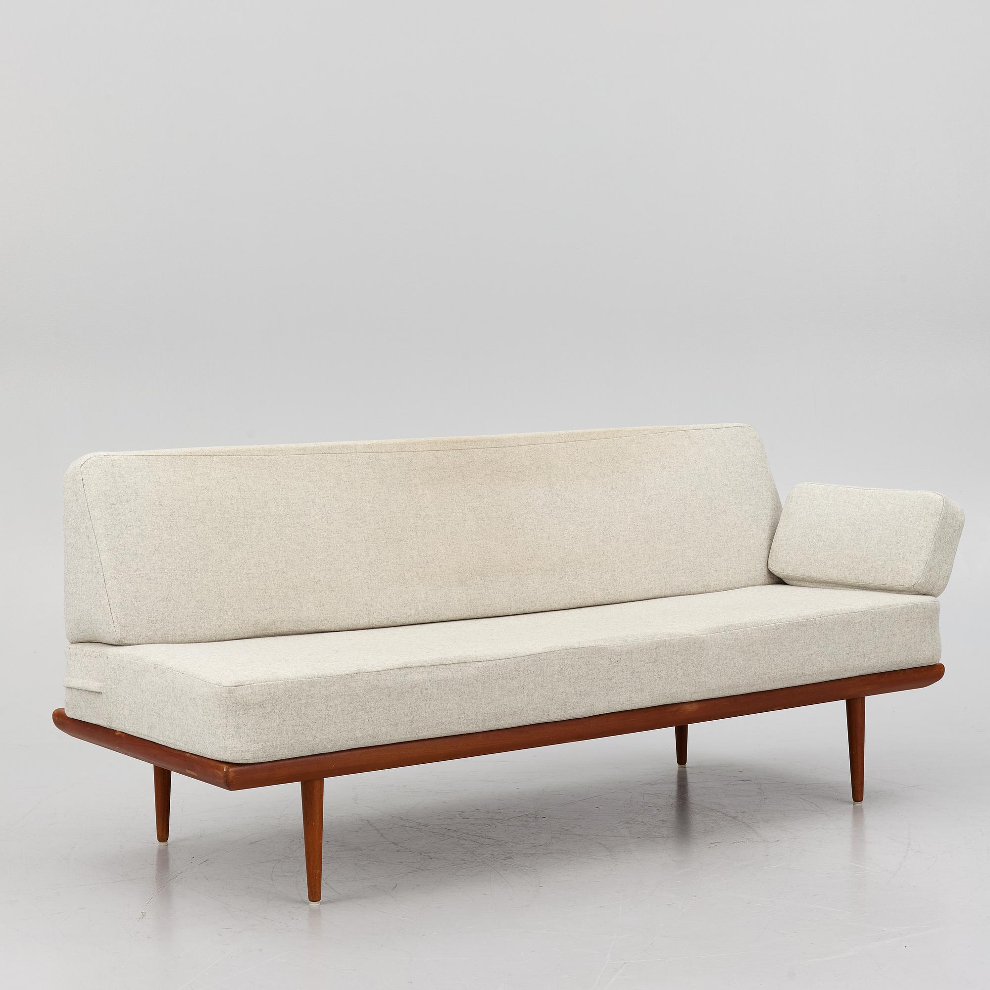 Peter Hvidt & Orla Mølgaard Nielsen, two 'Minerva' sofas and a coffee table, France & Son, Denmark, 1960's.