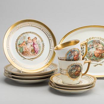 KAFFESERVIS, 27 delar Royal Copenhagen porslin 1900-talet andra hälft.