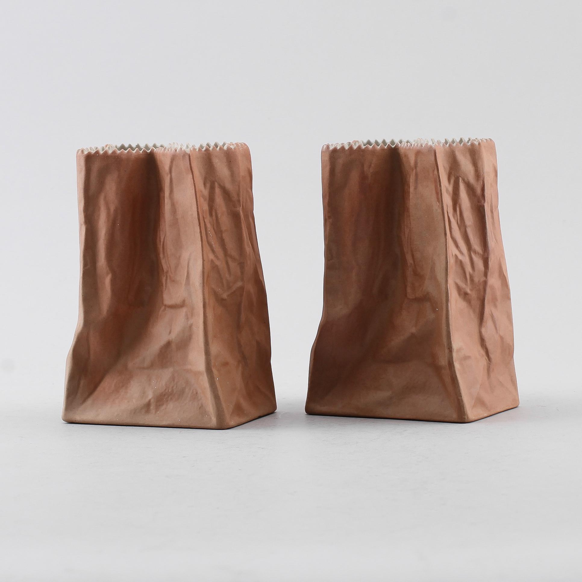 VASER, 2 st, porslin, Tapio Wirkkala, Studio-Linie, Rosenthal.