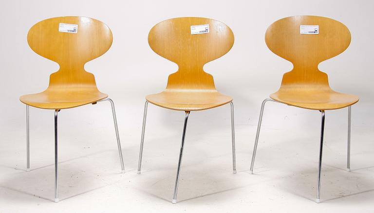 STOLAR, 3 st. "Myran" Design Arne Jacobsen.