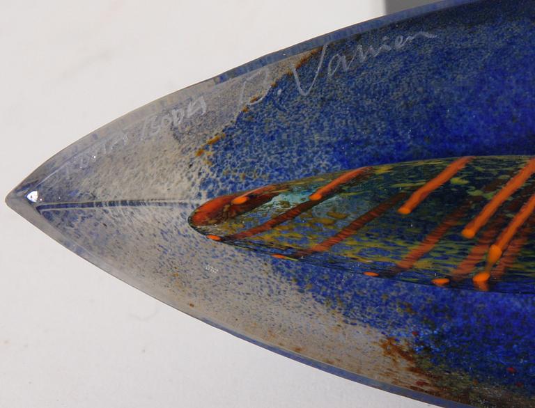 SKULPTUR, glas, "Den goda skruven, 1991", sign Bertil Vallien, Kosta Boda.