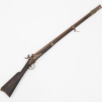 A Swedish percussion rifle, navy pattern 1845.