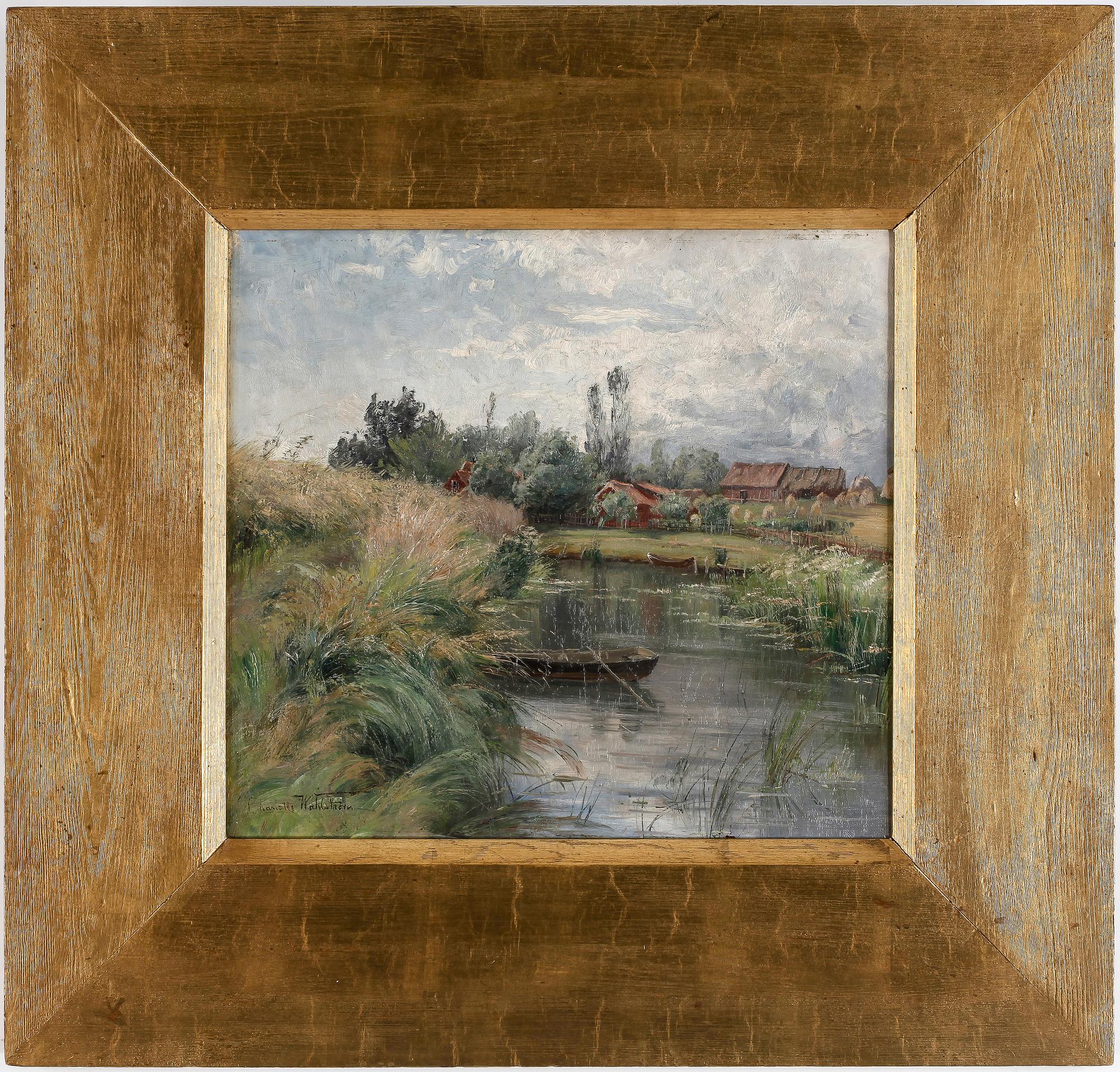 CHARLOTTE WAHLSTRÖM, olja på duk, signerad.