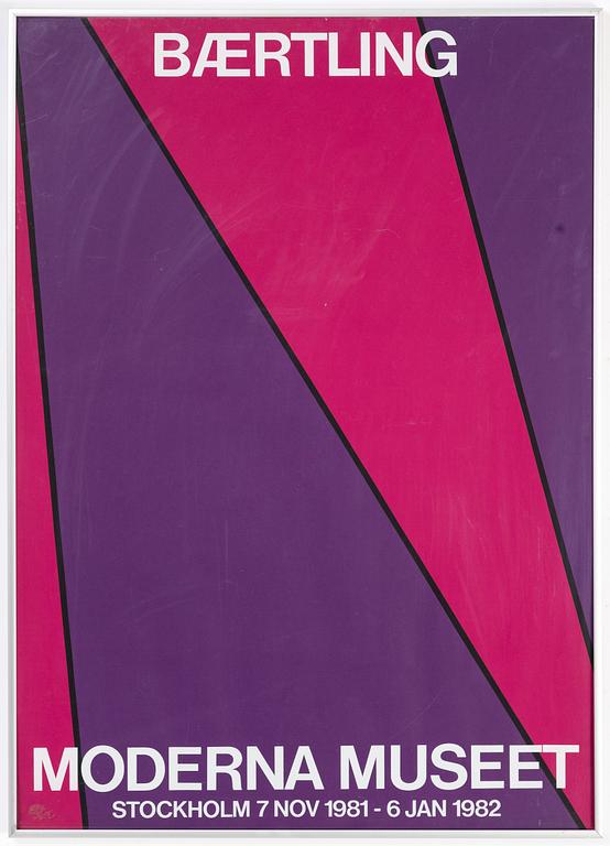 Olle Bærtling, Exhibition Poster, "Bærtling, Moderna Museet, Stockholm 7 Nov 1981 - 6 Jan 1982".
