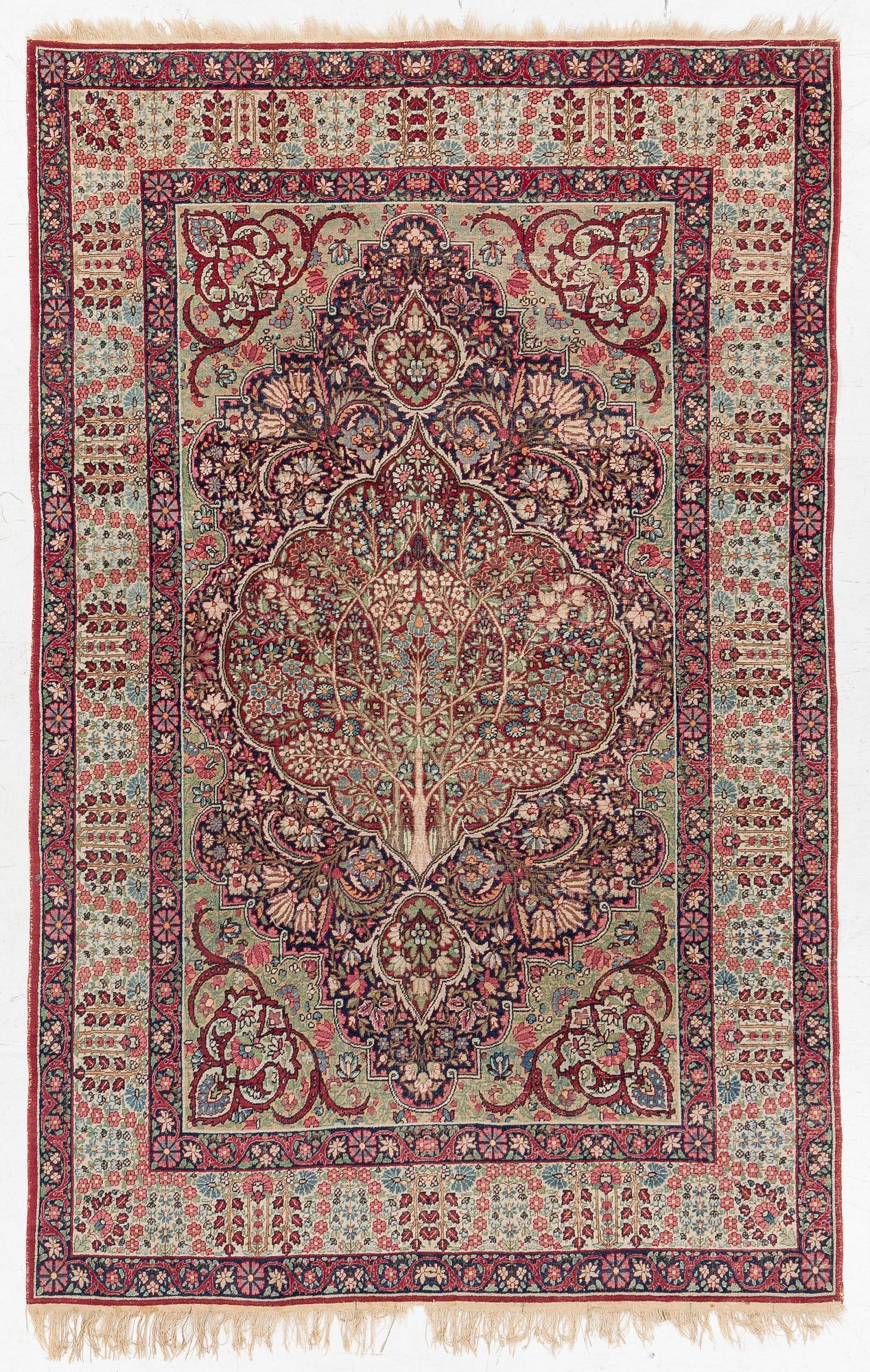 Matta, antik Kirman Laver, södra Persien, ca 221 x 141 cm.