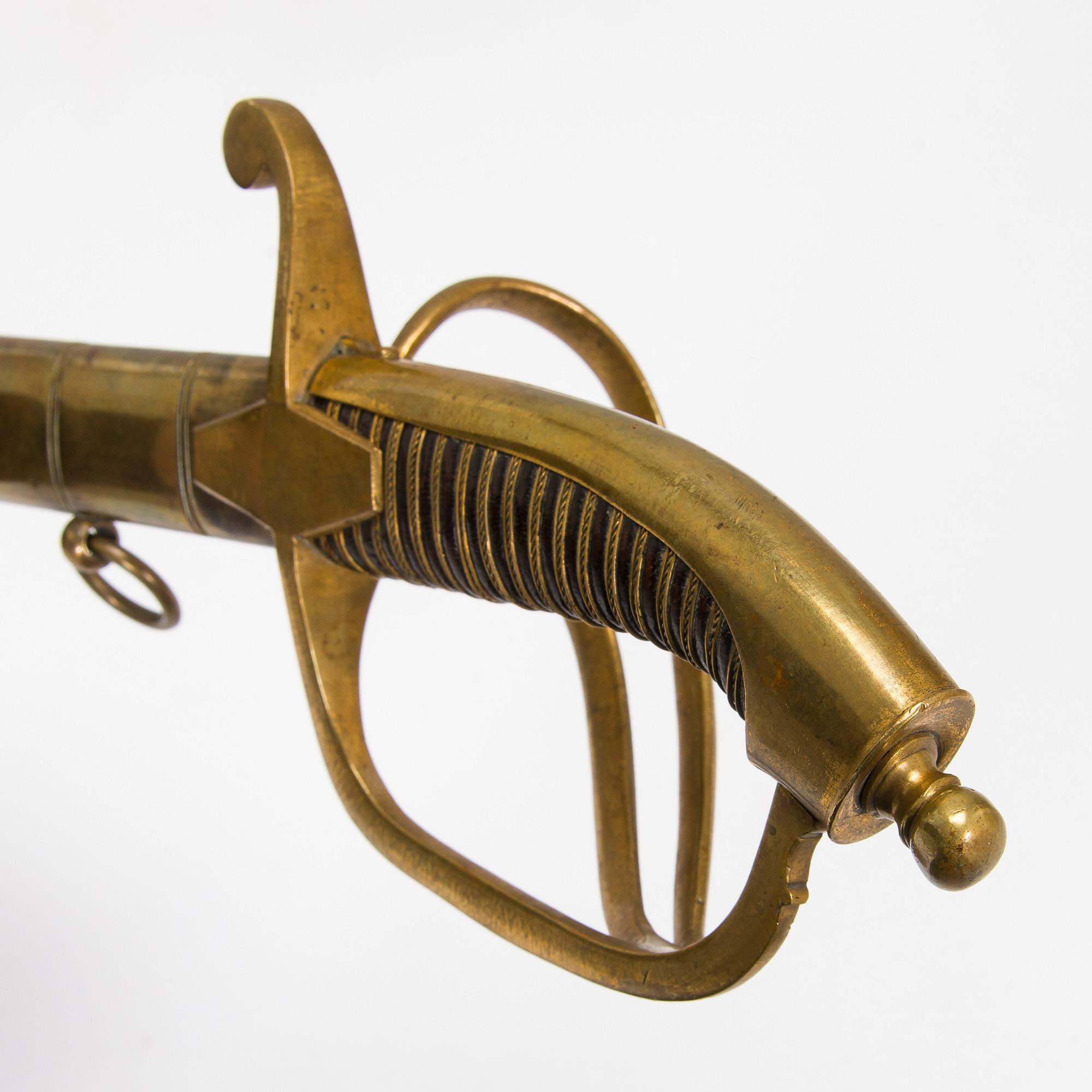 An Imperial Russian sabre, 1855, with scabbard.