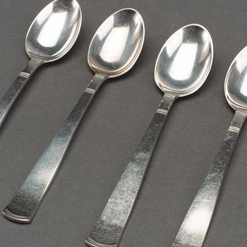 KAFFESKEDAR, silver, 11 st Rosenholm, GAB, Stockholm, 1967.