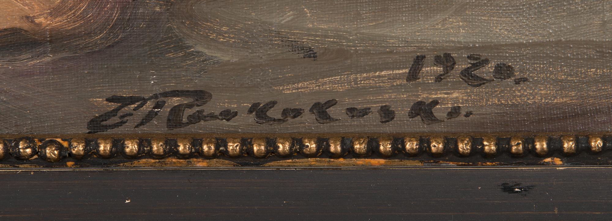 Jalmari Ruokokoski, oi on canvas, signed and dated 1920.