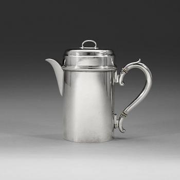 497. A Swedish 19th century silver jug, marks of Gustaf Möllenborg Feron, Stockholm 1872.