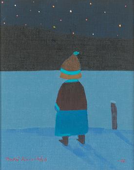 Pentti Koivikko, öljy levylle, signeerattu ja päivätty -92.