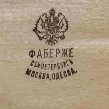 Fabergé, dopbestick, 5 delar, silver, Moskva 1899-1908.