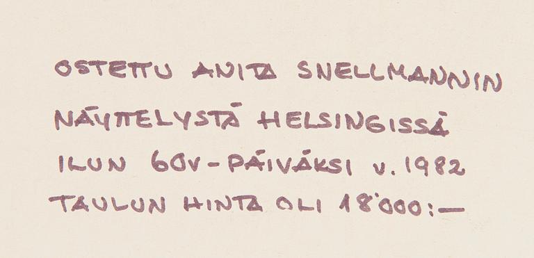 Anita Snellman, Blooming branches.