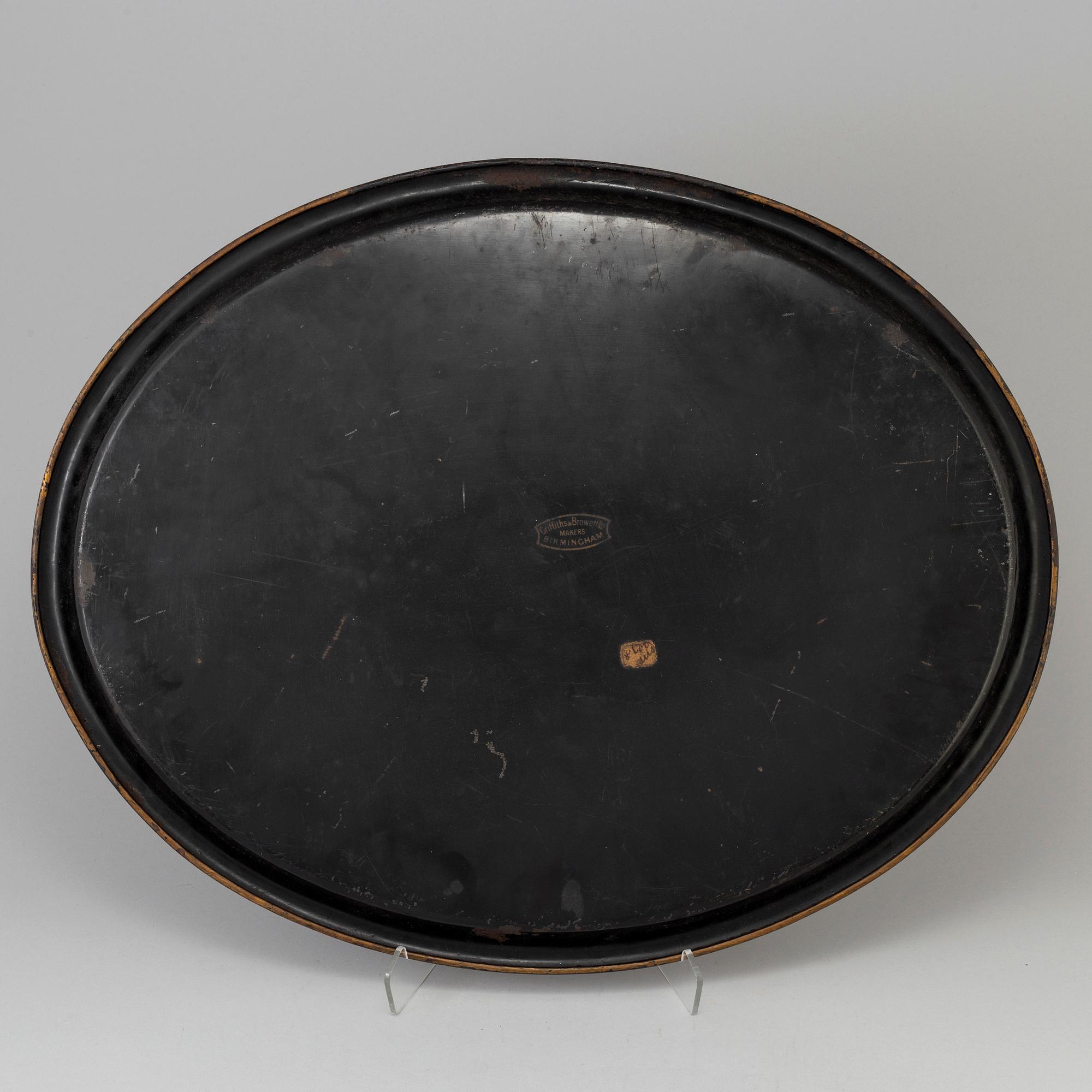 An empire sheet metal tray by Griffith & Browett, Birmingham.
