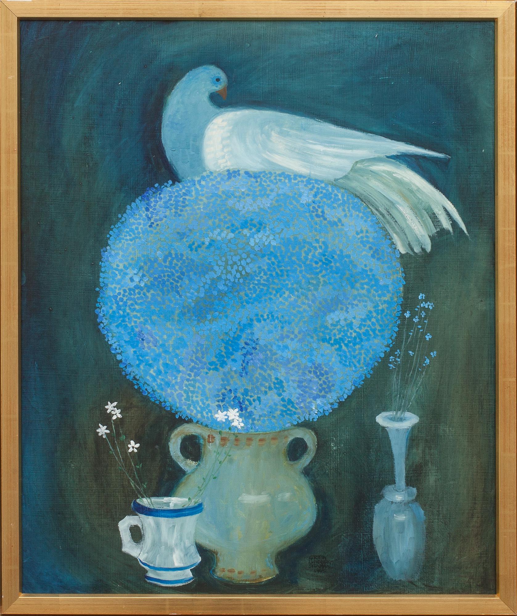 KERSTIN LUNDBERG-STENMAN, OLJA PÅ PANNÅ. Signerad och daterad 1964.