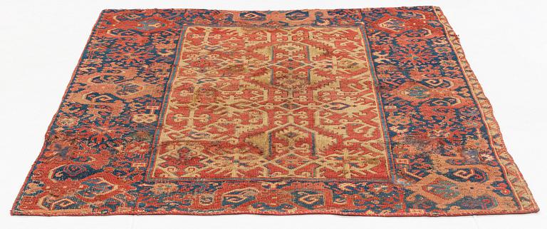 A west Anatolian "Lotto" rug, 17th century, ca 133 x 115 cm.