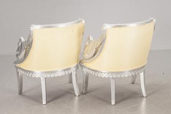KARMSTOLAR, ett par, "Swan Chair", Philippe Starck, formgivna för Sanderson Hotel, London.
