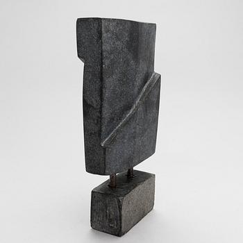 Aimo Taleva, sculpture, black granite, signed and dated 2007.