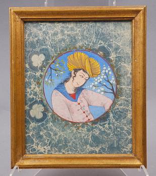 OKÄND KONSTNÄR, blandteknik, 5 st, orientaliska. 1900-tal.