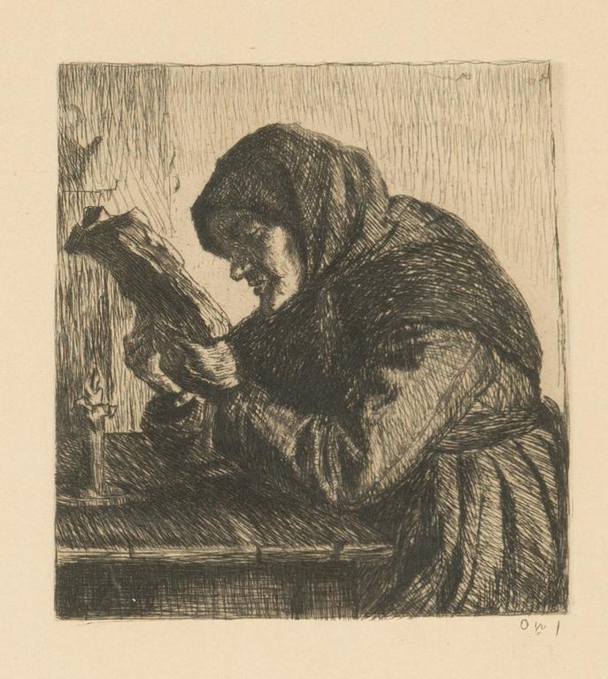 Anna Ancher, etching.