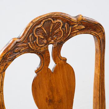 Five 18th century chairs.