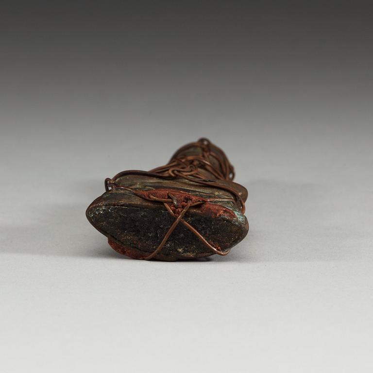 A Burmese bronze figure of Buddha.