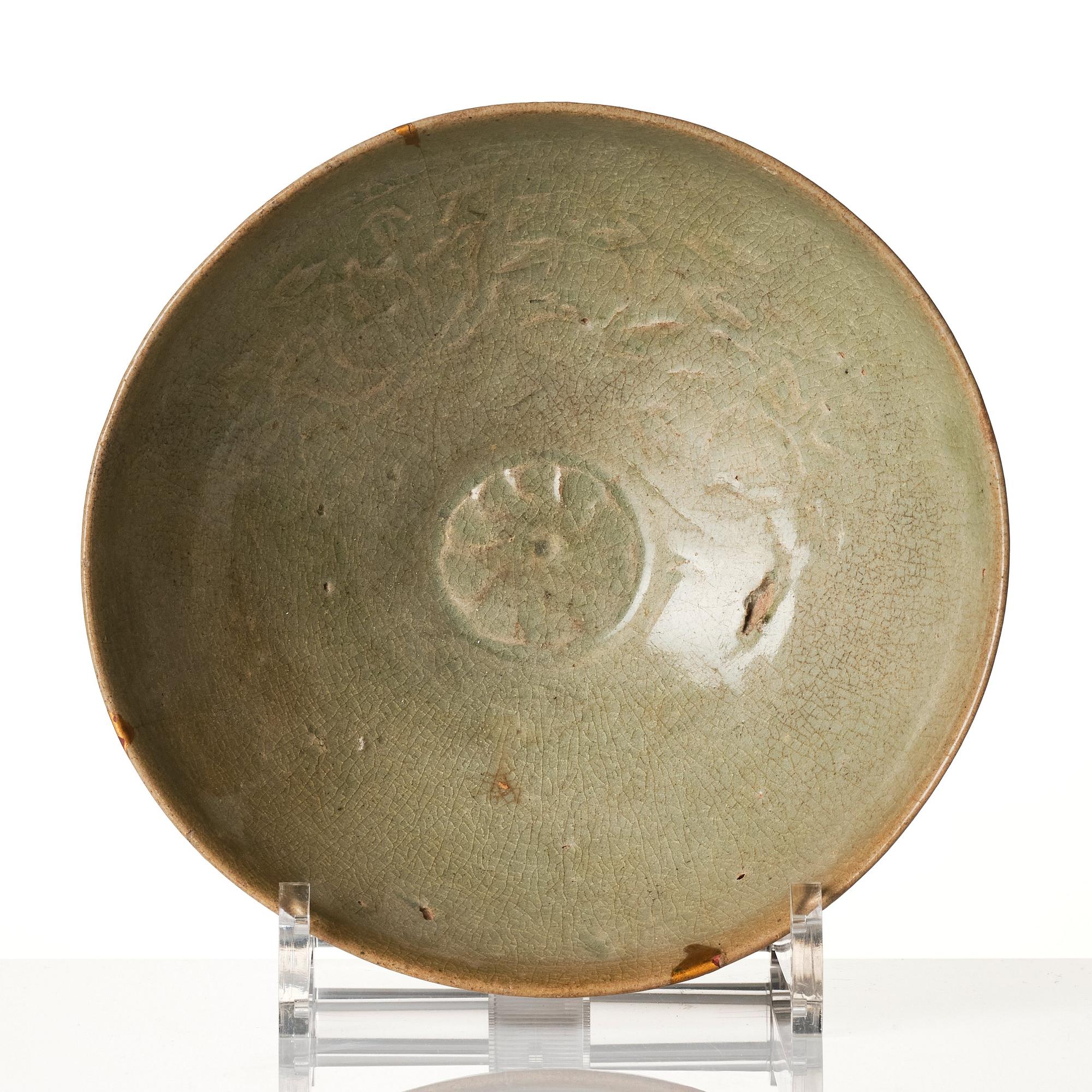 A celadon glazed bowl, Korea, Goryeo dynasty, 12th century.