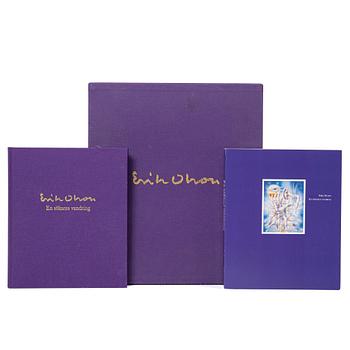 Erik Olson, 'En sökares vandring', folder with colour lithographs, 3 works, including book and catalogue.