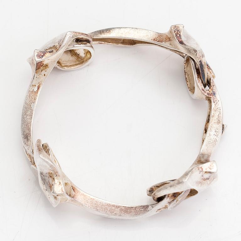 Björn Weckström, armband "Kangs boja", sterlingsilver. Lapponia 1975.