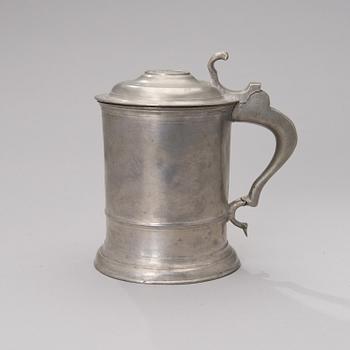 A FINNISH PEWTER TANKARD, Johan Lindblad, Turku 1853.