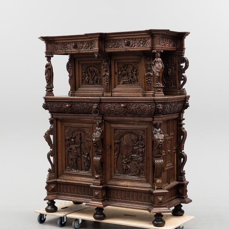 A 18th century Baroque oak cabinet.