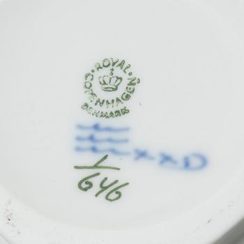 Royal Copenhagen, seven service pieces, 'Blue Fluted', Denmark.