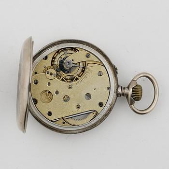 HERRFICKUR, silver, Halda Fickurfabrik, numrerad 1467. Boetten stämplad år 1895. Vikt ca 94 gram.