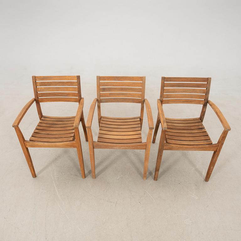 Jakob Berg trädgårdsmöbel 7 dlr "Ballare" för Fritz Hansen Danmark sent 1900-tal.