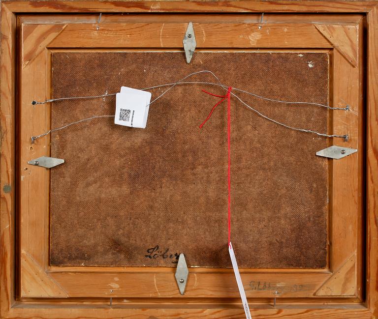 GUNNAR LÖBERG, olja på pannå, signerad.