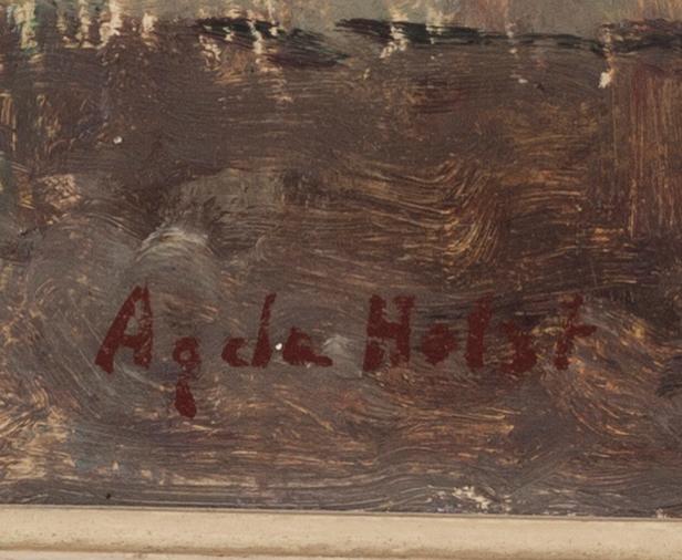 AGDA HOLST, a igned oil on board.