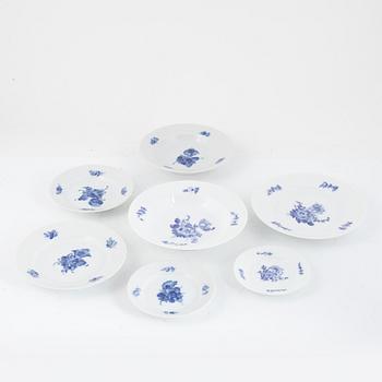 An 80-piece porcelain dinner service, "Blue flower", Royal Copenhagen, Denmark.