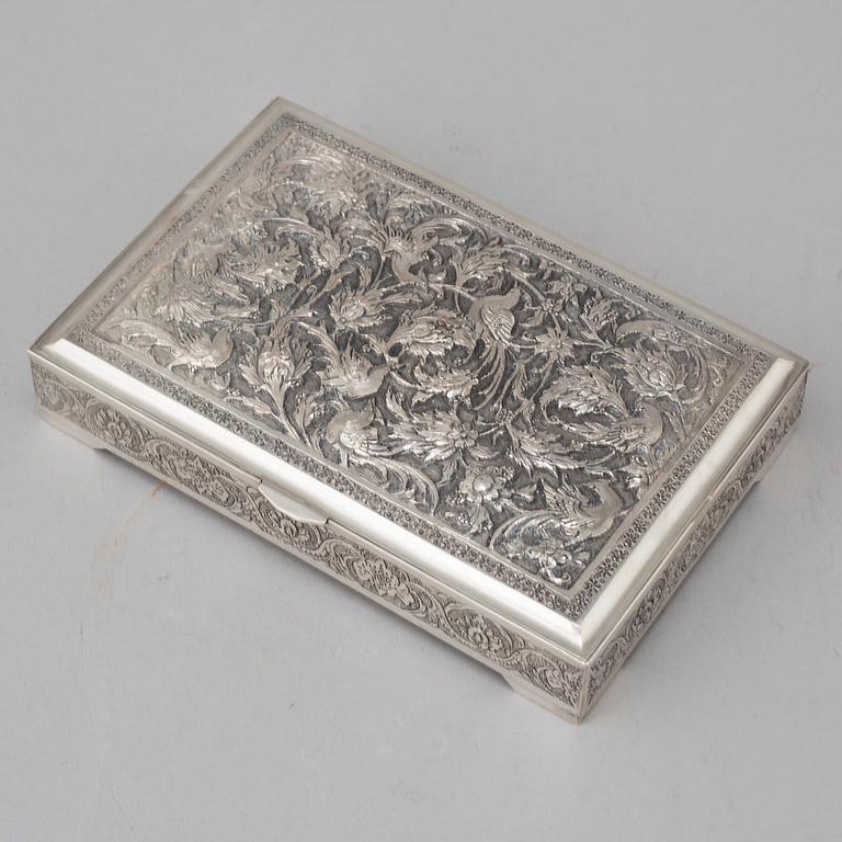 a persian silver box by Saraian, Vartan, Esfahan, Iran, after 1950.