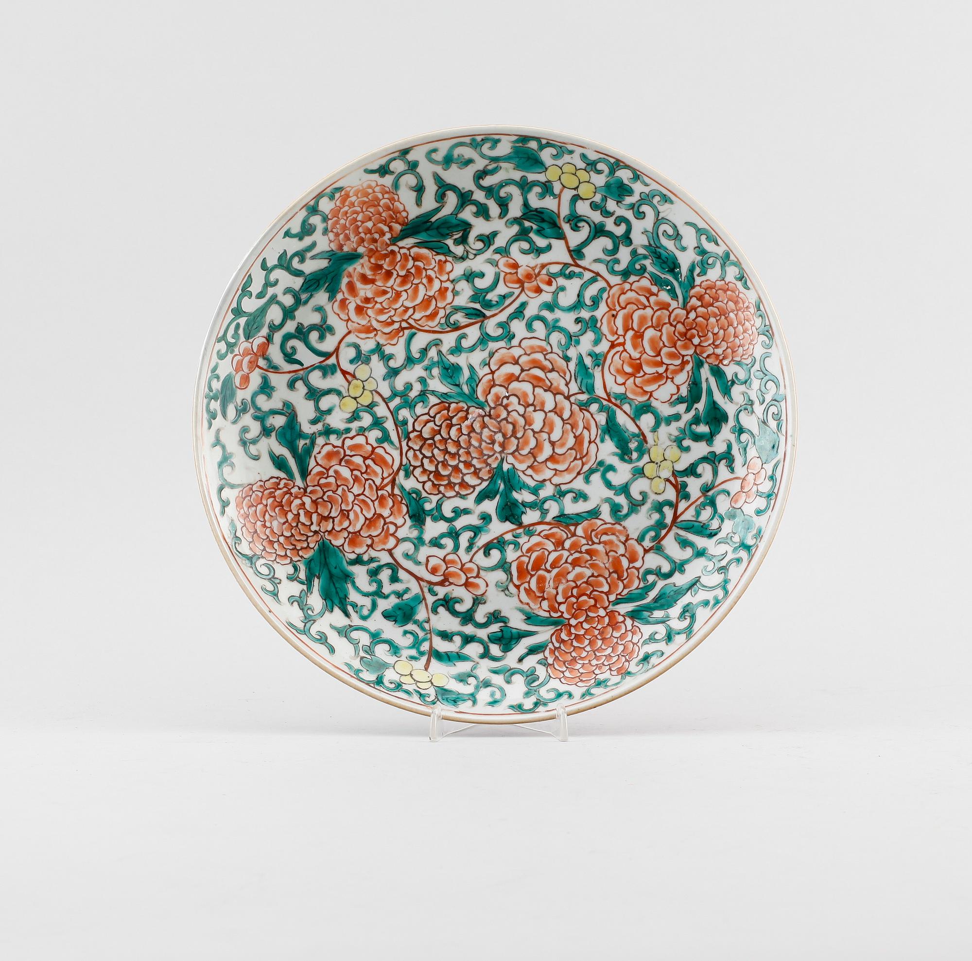 FAT, porslin, Kina, Wucai, 1600-/1700-tal.