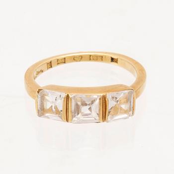 Wiwen Nilsson, an 18K gold ring set with square-cut synthetic spinels, Lund.