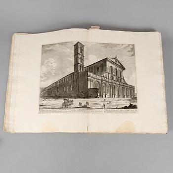 44 magnifika dubbelsidiga planscher från Rom, 1763.