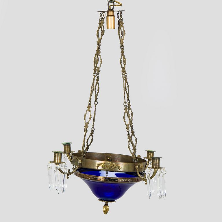 A pendant ceiling lamp, early 20th century.