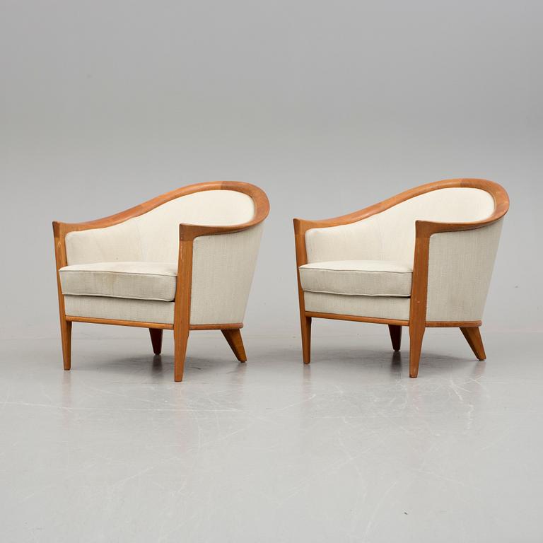 FÅTÖLJER, ett par, Bertil Fridhagen, Bröderna Andersson, 1950-/60-tal.