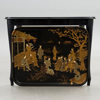 A tray top table with Chinese motif, mid-20th Century.