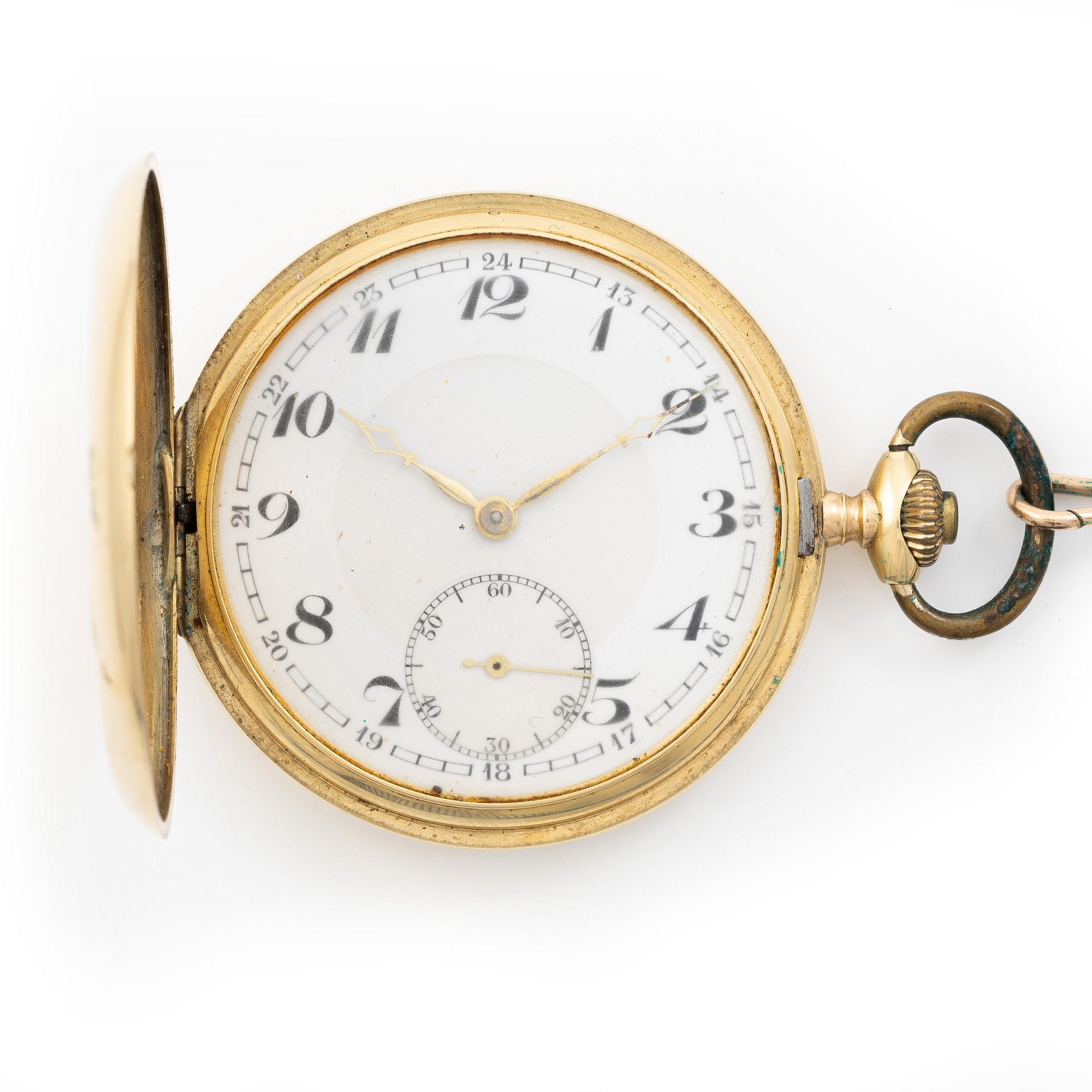 Pocket watch, hunter, 49 mm.