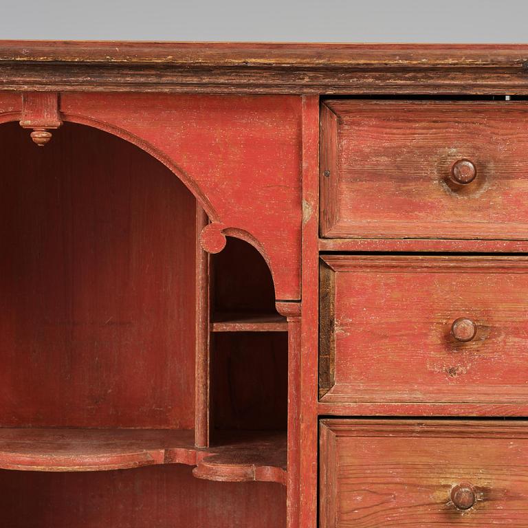 A Swedish polychrome-painted baroque cupboard, late 17th century / circa 1700.