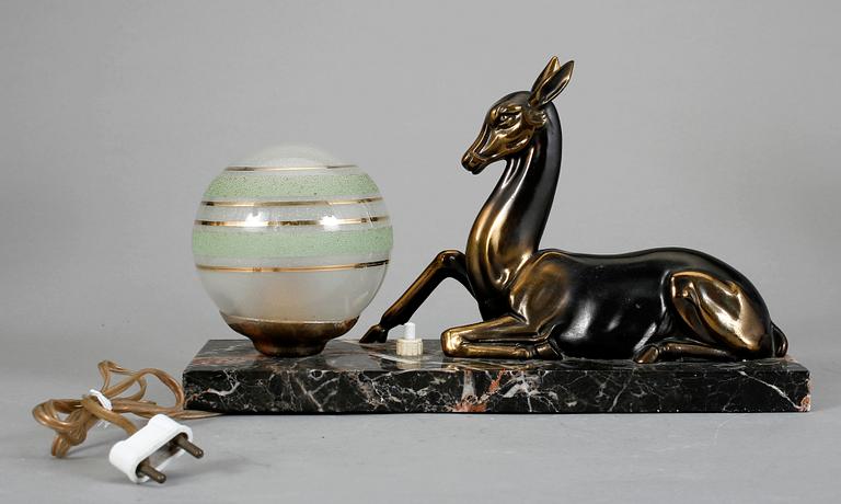 BORDSLAMPA, art deco, 1930/40-tal.